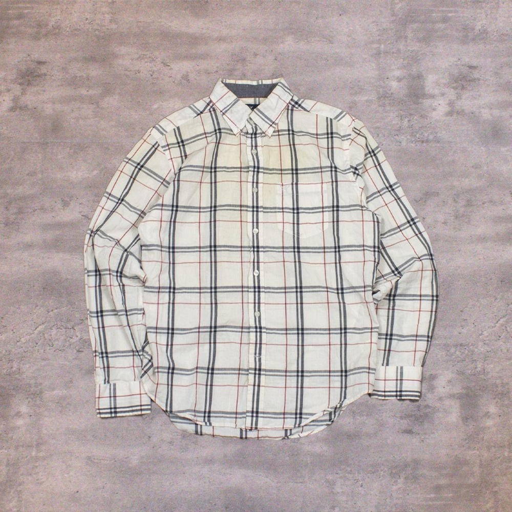 Vintage VTG Y2K 2000's 00's American Eagle Nova Check White Button Up Shirt
